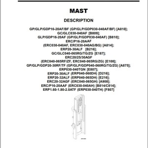 Yale E216 (ERP040, 050, 060, 065DH) Service Manual