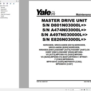 Yale B2D2 (N1800V36, N1821V36, N1800V48, N1824V48) Service Manual