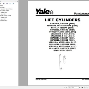Yale C861 (NR045EA, NDR035EA) Service Manual