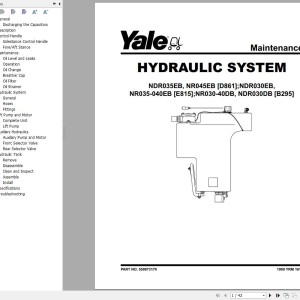 Yale E815 (NDR030EB, NR040EB, NR035EB) Service Manual