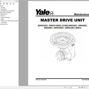 Yale E861 (NR035EC, NR040EC, NR045EC, NDR30EC, NDR35EC) Service Manual
