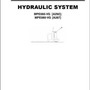 Yale A292 (MPE060VG) Service Manual