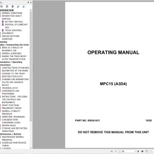 Yale A3D4 (MPC15) Operators Manual