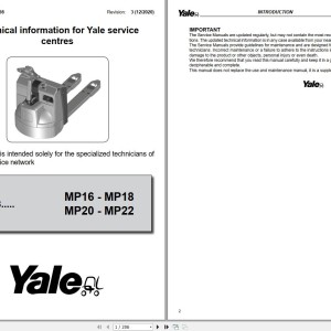 Yale A428 (MP16 - MP18 - MP20 - MP22) Service Manual