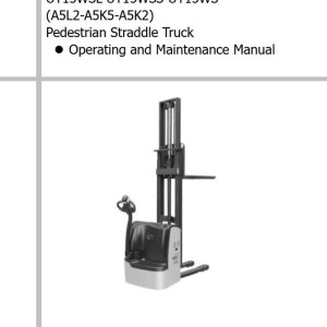 Yale A5K2 (UT15WS) Operators Manual 66306337