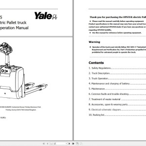 Yale A7R5 (MP20UX) Operators Manual