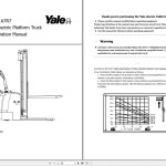 Yale A7R7 (MSL15XUX) Operators Manual 550215647
