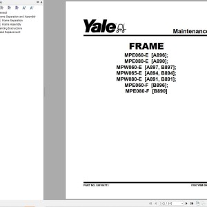 Yale A890 (MPE080E) Service Manual