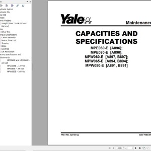 Yale A897 (MPW060E) Service Manual