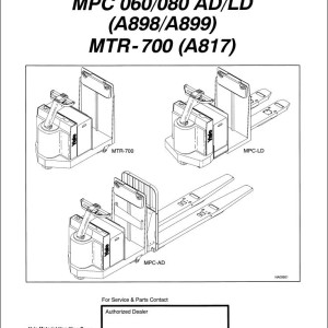 Yale A898 (MPC060-080AD) Maintenance Manual 754478311