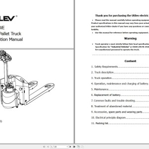 Yale A956 (UT15WE) Operators and Service Manual