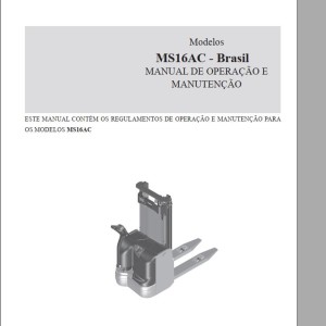 Yale A959 (MS16 - BR) Operation and Maintenance Manual