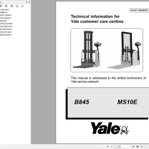 Yale B845 (MS10E - MS24HBE) Service Manual