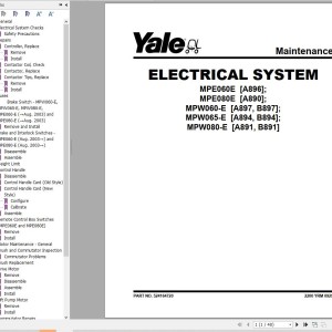 Yale B894 (MPW064E) Service Manual
