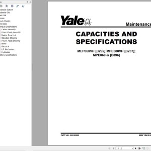 Yale C287 (MPE060VH, MVP080VH) Service Manual