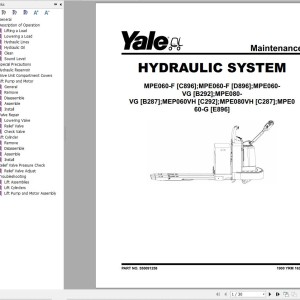 Yale C292 (MPE060VH, MVP080VH) Service Manual
