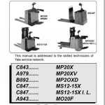 Yale C843 (MP20X) Service Manual