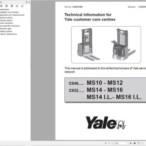 Yale C846 (MS10 AC, MS12 AC) Service Manual
