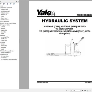 Yale C896 (MPE060-F) Service Manual