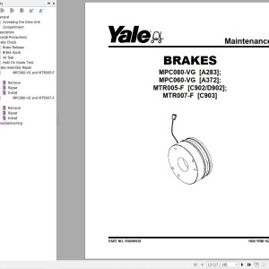 Yale C903 (MTR005-F, MTR007-F) Service Manual