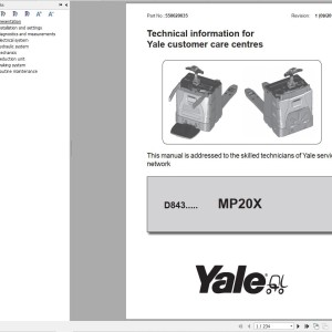Yale D843 (MP20X FBW) Service Manual