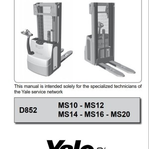 Yale D852 (MS10 - MS12 - MS14 - MS16 - MS20) Service Manual