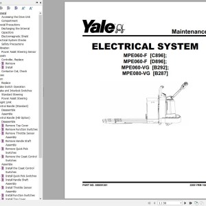 Yale D896 (MPE060-F) Service Manual