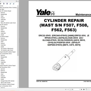 Yale C910 (GLC20VX, GLC25VX,GLC30VX, GLC35VX) Service Manual