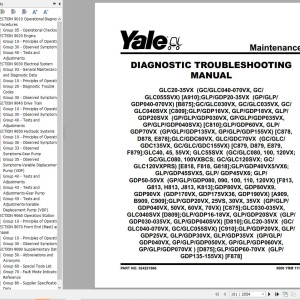 Yale D809 (GLC030-035VX, GLC040SVX) Service Manual