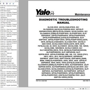 Yale E818 (GLC40-45-55VX, GLC55SVX) Service Manual