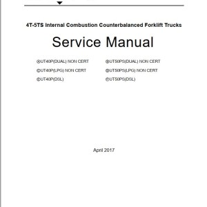 Yale A408 (UT40-50PS) Operation and Service Manual