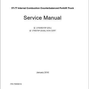 Yale A413 (UT50-70P) Operation and Service Manual