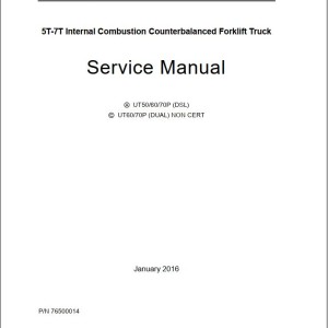 Yale A417 (UT50-70P) Operation and Service Manual