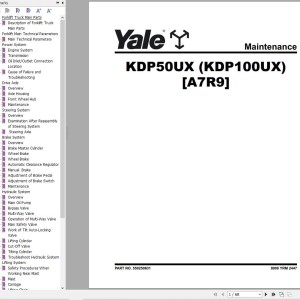 Yale A7R9 (KDP100UX) Service Manual
