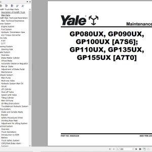 Yale A7T0 (GP110UX, GP135UX, GP155UX) Service Manual