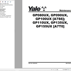 Yale A7T0 (GP50UX6, GP60UX6, GP70UX6 Europe) Service Manual