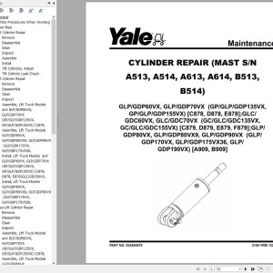 Yale A909 (GDPGLP170VX to GDPGLP175VX36) Service Manual