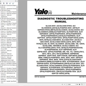 Yale A909 (GDPGLP80-90VX, GDPGLP80VX9 Europe) Service Manual