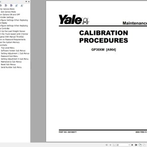 Yale A964 (GP30MX) Service Manual