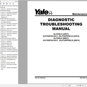 Yale A974 (GLP050LX, GDP50LX) Service Manual