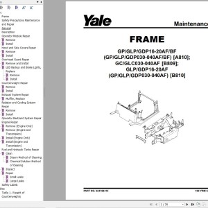 Yale B810 (GDPGLP16-20AF Europe) Service Manual