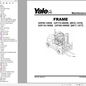 Yale B877 (GDP130-160EB Europe) Service Manual