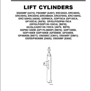 Yale B878 (GP GDP GLP135 155CA) Service Manual