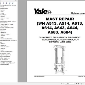 Yale B909 (GLPGDP170VX to GLPGDP190VX) Service Manual