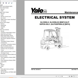 Yale B974 (GLP050LX, GDP50LX) Service Manual