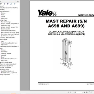 Yale B974 (GLP20LX to GDP25LX Europe) Service Manual