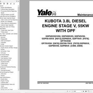Yale C909 (GDPGLP80VX to GP80VX-6 Europe) Service Manual