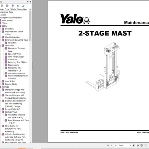 Yale E876 (GDP190DC to GDP280DC) Service Manual