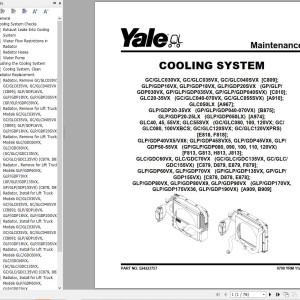 Yale E878 (GLP60VX, GLP70VX, GDP60VX, GDP70VX Europe) Service Manual