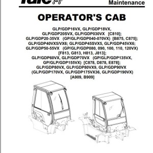 Yale E878 (GPGLPGDP135VX, GPGLPGDP155VX) Service Manual